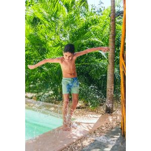 Sea'sons- Kids-Jongens zwembroek Solid -Blauw groen - Maat 152