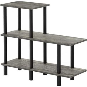 Gereedschaploze Planken Hout Frans Eiken Grijs/Zwart One Size - Modern Design Beside shelf