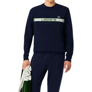 Lacoste - Grid Tape Crew - Sweatshirt - Blauw