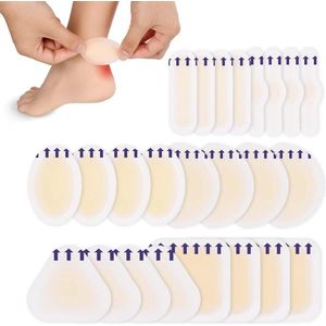 Onzichtbare hydrocolloïde gel blarenverbanden voor de hiel met waterdichte beschermer - Gevormd 24st