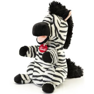 Trudi - Handpop Zebra (S-29309) - Pluche Knuffel Handpop- Ca. 29 cm (Maat S) - Geschikt voor jongens en meisjes - Zwart/Wit