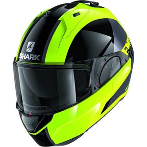 SHARK EVO ES ENDLESS Motorhelm Systeemhelm Geel Zwart Zilver - Maat XS