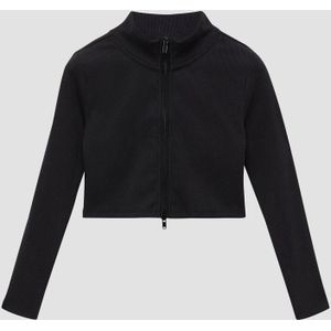 Sweatvest - Slim-fit - Korte Sweatjack - Geribde Stof