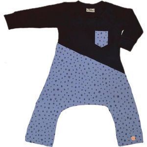Onesie geschikt voor Pavlik, gipsbroek en Broek geschikt voor Pavlik, gipsbroek en spreidbroek Dot glitter blauw