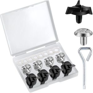 8 Stuks Motorhelm Schroeven met 8 Siliconen Ringen, Helmvizier Schroeven Motorhelm Vizier Clip Motorhelm Accessoires voor Motorhelm (Zwart, Zilver)