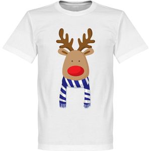 Reindeer Supporter T-Shirt - Blauw/Wit - XXXXL