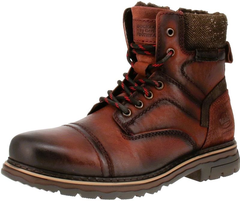 Dockers - Winterlaarzen - Cognac - Laarzen met Warme Voering