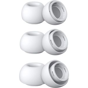 3 paar vervangende oordopjes, geschikt voor AirPods Pro en AirPods Pro 2de generatie met gat voor ruisonderdrukking, siliconen oordopjes geschikt (S/M/L)
