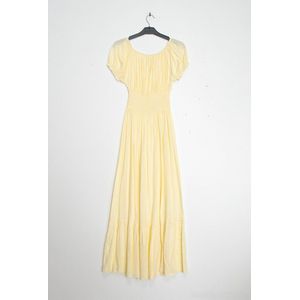 Lange dames jurk Bodine effen motief licht geel Maat L/XL strandjurk