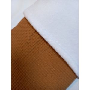 Oogappel Wafelstof Teddy Wiegdeken 75x100cm Caramel-Bruin