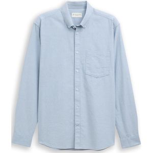 TOM TAILOR - Overhemd - Lichtblauw - Regular Fit - Lange Mouw