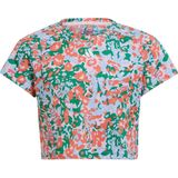 adidas - Tr-es Aop - T-shirt - Blauw - Korte Mouwen - Meisjes 9-10 Jaar
