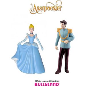 Bullyland - Disney Speelset - Taarttoppers - Assepoester ( 7,5x6x10 cm) & Prince Charming (4,5x3x11,5 cm)
