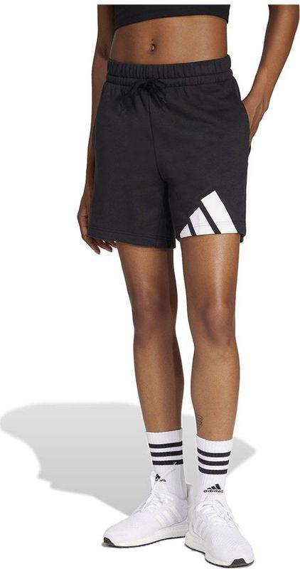 adidas - Sportswear Short W BL FT SHO - Korte Broek - Zwart / Wit - Regular Fit