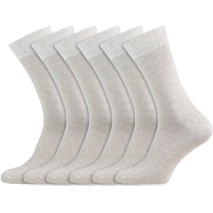 Heren sokken | Katoenen sokken | Merk: Basset | Kleur: Beige | Maat: 39 t/m 50 | 6 Paar
