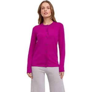 FALKE Basic New Merino zacht elegante wol cardigan dames roze - maat XS