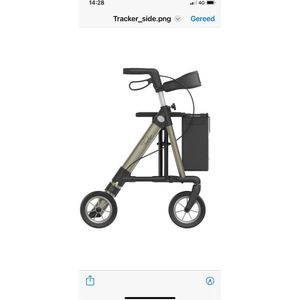 Rehasense - Rollator - Tracker - Lichtgewicht - Rood - Ruggordel - Stokhouder