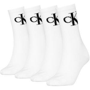 Calvin Klein dames 4P sokken monogram logo wit