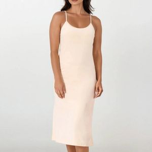 Onderjurk Dames - Nachtjurk - Slaapjurk - Anti-statisch - Beige - Microfiber - Lang (120CM) - Maat S/M