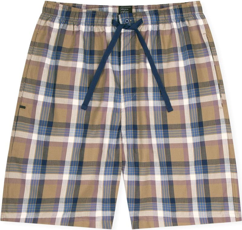 SCHIESSER - Bermuda - Beige - Katoenen Pyjamabroek - Mix + Relax