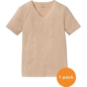 SCHIESSER Laser Cut T-shirt (1-pack) - naadloos met diepe V-hals - Beige - Maat: S