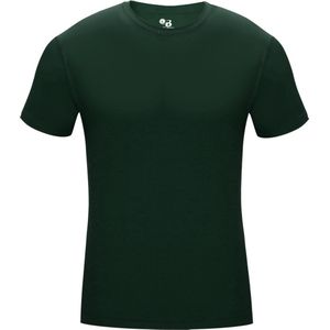 BADGER SPORT - Shirt Met Korte Mouwen - Pro Compression - Diverse Sporten - Volwassenen - Polyester/Elastaan - Heren - Ronde Hals - Ondershirt - Zweet Afvoerend - Donkergroen - X-Large