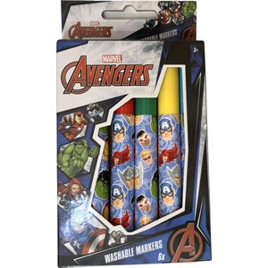 Avengers - Marvel - Uitwasbare stiften - 6 stuks