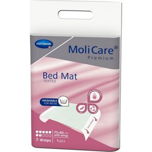 Hartmann Molicare Premium Bed Mat - Wasbare bed onderleggers 75 x 85 cm (met instopstroken) - 5 stuks