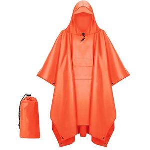 thumbnail: Waterdichte Regenponcho Voor Volwassenen - Multifunctionele Regencape Met Capuchon