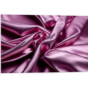 PVC Schuimplaat- Stof - Satijn - Roze - 75x50 cm Foto op PVC Schuimplaat