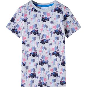 vidaXL - Kindershirt - 140 - gemêleerd - grijs