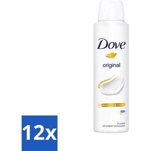 12 x Dove Original - Deospray - Anti-Transpirant - 150 ml - Deodorant - Dove - Antitranspirant - Langdurige Bescherming - Hydraterende Crème