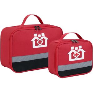 Reis EHBO-tas - Grote capaciteit - Waterdicht - Rood