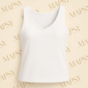 Stella Fiora Travel Top – Witte Mouwloze Top met V-Hals (S t/m XXL)