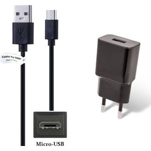 OneOne 2A lader + 0,5m standaard Micro USB kabel. Universele oplader adapter past op Tolino (Libris) eReader Epos, Epos 2, Page, Page 2, Shine 1 / 2 / 3 / 4, Tab 7, Tab 8, Tab 8.9, Vision 2 / 3 / 4 / 5