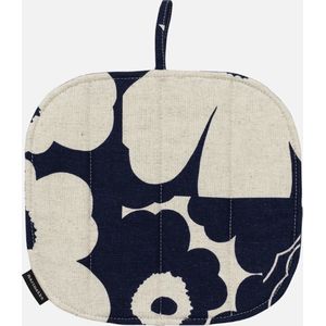 marimekko - unikko - Pannenlap - zwartblauw