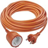 Emos - Verlengsnoer - Oranje - 15 Meter - PVC - Niet Geaard - IP44