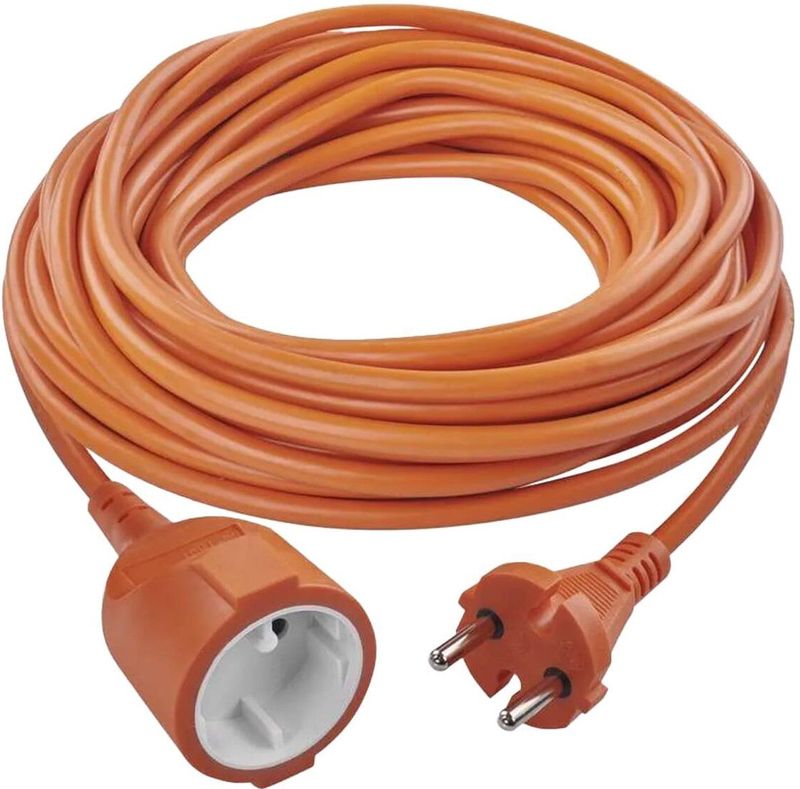 Emos - Verlengsnoer - Oranje - 15 Meter - PVC - Niet Geaard - IP44