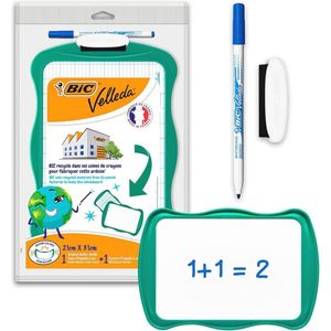 Dubbelzijdig Whiteboard met Stift en Wisser - 21 x 31 cm - Ideaal voor Schoolkinderen