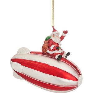 Kerstman op zeppelin kerstbal - Sass & Belle