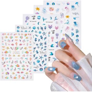 Allecto plus - Nagelstickers Zeemeermin Design - Zelfklevende Foliestickers - Nageldecoratie met Schattige Motieven