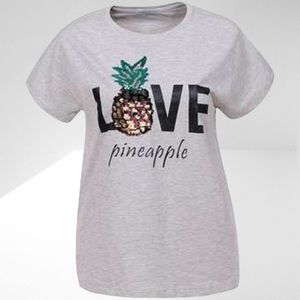 Glo-story t-shirt grijs love pineapple S/36