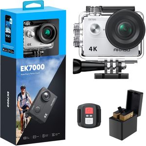 Akaso EK7000 - Action Camera 4K - Waterdicht 40M - WiFi - Zilver