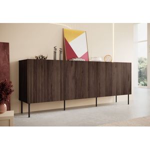 Meubella - Dressoir Tartagal - Donkerbruin eiken - 200 cm