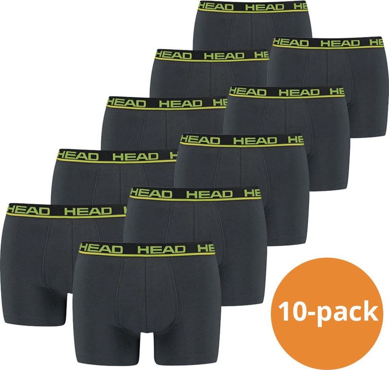 HEAD - Boxershorts Basic - Grijs - 10-pack - Heren