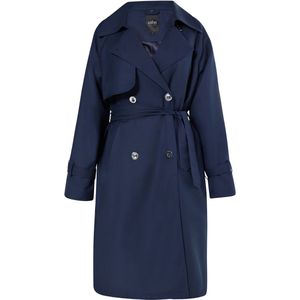 usha - Trenchcoat - Geweven Stof - Klassiek - Met Dubbele Rij Knopen