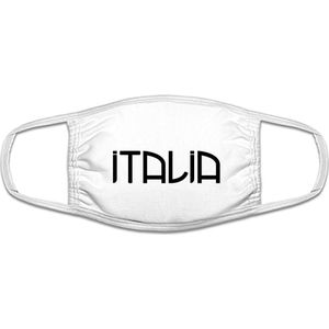 Italia mondkapje | Italie gezichtsmasker | bescherming | bedrukt | logo | Wit mondmasker van katoen, uitwasbaar & herbruikbaar. Geschikt voor OV
