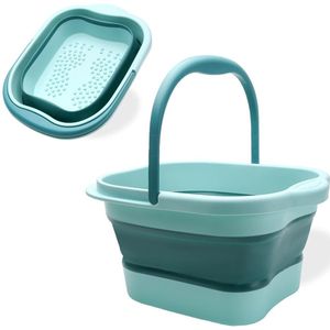 TOVBMUP Voetbad - Opvouwbaar - Draagbaar Voetbad - met Handvat - 120 Massagepunten - Groen - 15L