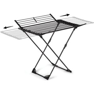 Vitapur Wasrek - Droogrek - Uitschuifbaar - Wasrek Inklapbaar - Zwart