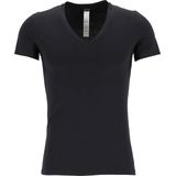 HOM Supreme Cotton tee-shirt (1-pack) - heren T-shirt V-hals - zwart - Maat: XL